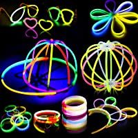 AMZJUPWM Barras Luminosas- 100pzas (20 cm) múltiples Colores: Amarillo- Rojo- Blanco- Ideal para Eventos: Fiestas…